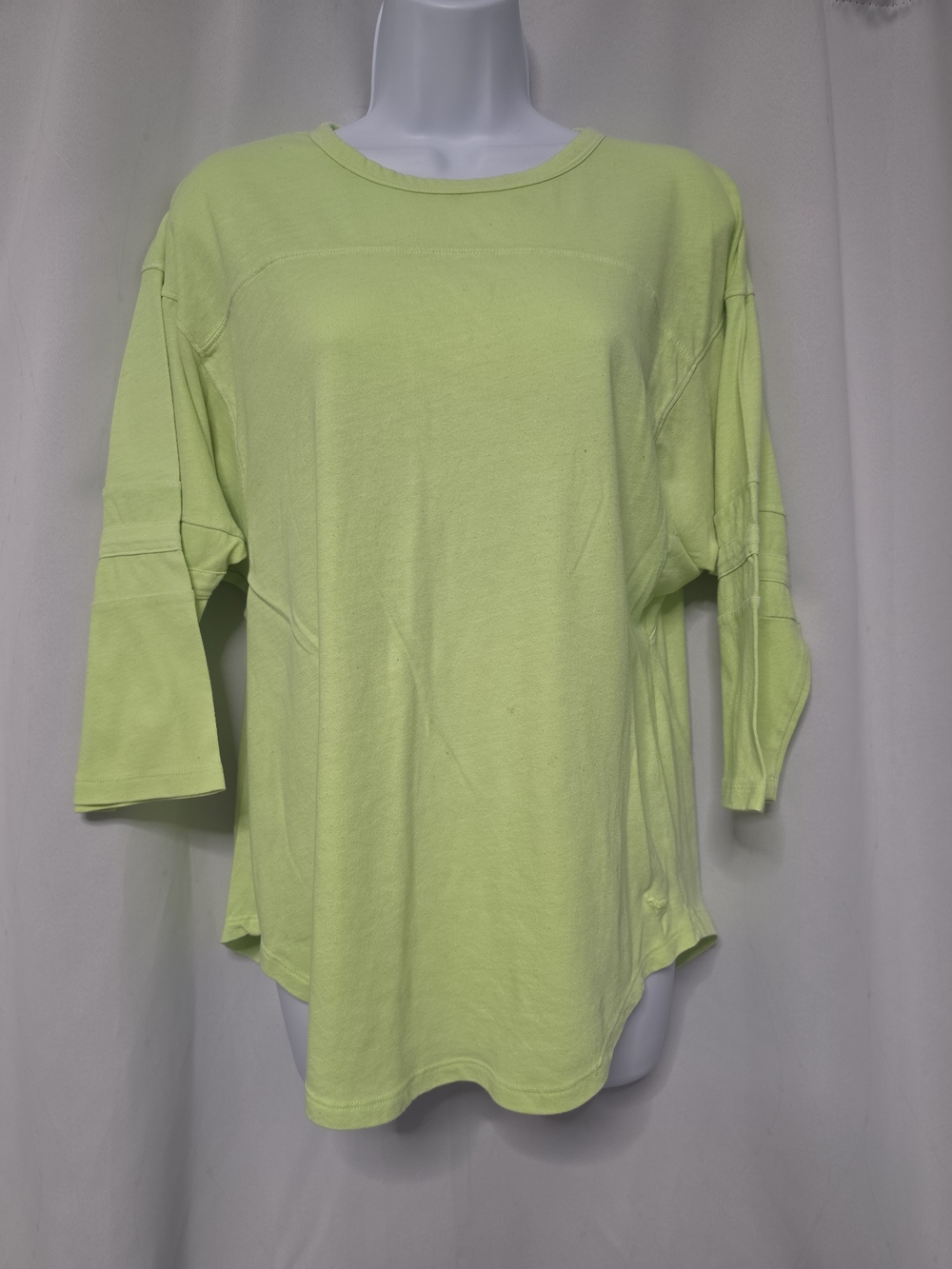 PINK Victoria's Secret Neon Lime Long Sleeve Relaxed Tee
